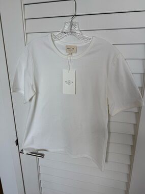 NWT Sezane 100% Cotton Nolan T-Shirt in White